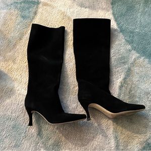 By Far Stevie Knee High Boots in Black Suede size 37